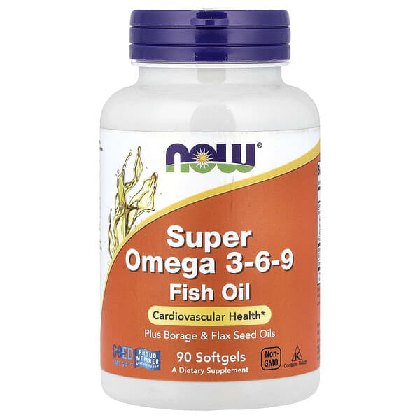 NOW Foods, 超級 Omega 3-6-9 魚油，90 粒軟膠囊