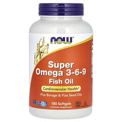 NOW Foods, Super Omega 3-6-9, 180 Softgels