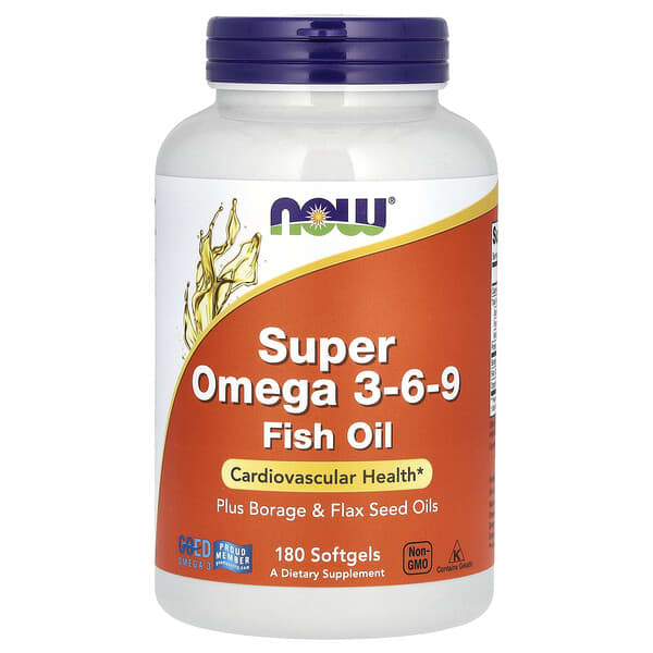 NOW Foods, Super Omega 3-6-9, 180 Softgels