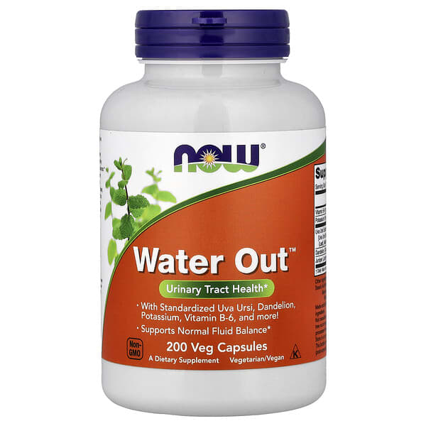 NOW Foods, Water Out™, 200 Cápsulas Vegetais