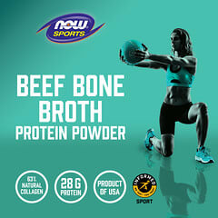 NOW Foods, Sports, Beef Bone Broth, Protein Powder, 1.2 lbs (544 g)