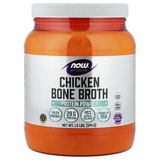 NOW Foods, Sports, Proteína en polvo de caldo de huesos de pollo, 544 g (1,2 lb)