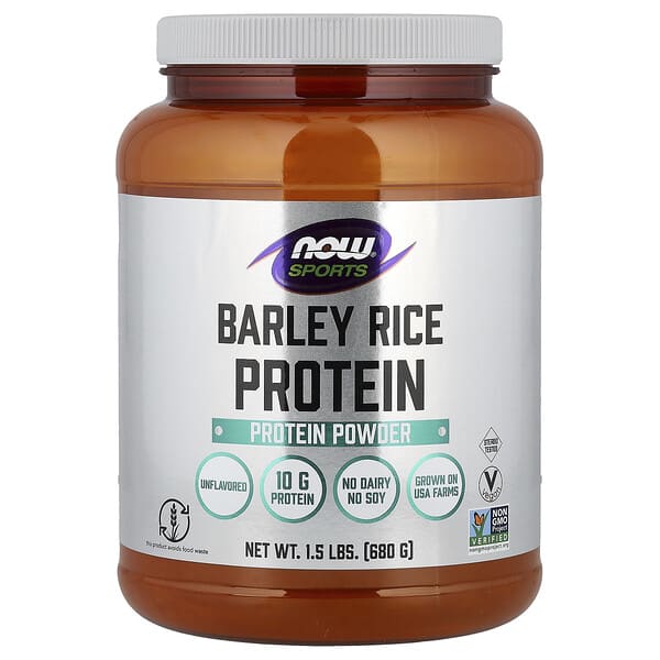 NOW Foods, Sports, 보리쌀 단백질 분말, 무맛, 680g(1.5lb)