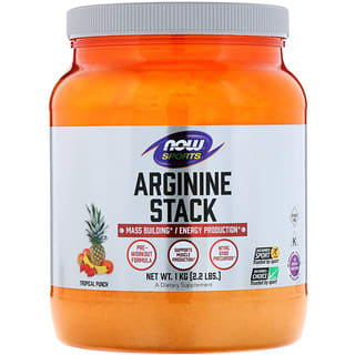 NOW Foods, Sports, Arginine Stack, Tropical Punch , 2.2 lbs. (1 kg)