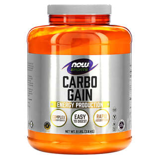 NOW Foods, 運動系列 Carbo Gain 能量補充劑，8 磅（3.6 千克）