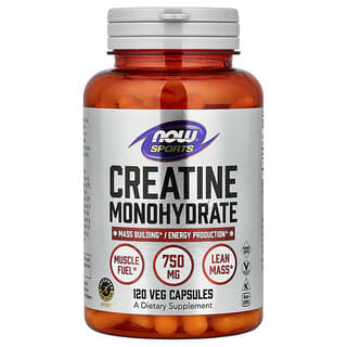 NOW Foods, Sports, Creatine Monohydrate, 120 Veg Capsules (0.75 g per Capsule)