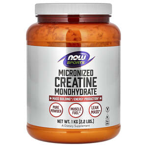 NOW Foods, микронизированный моногидрат креатина, 1 кг (2,2 фунта)