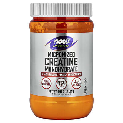 NOW Foods, Sports, Micronised Creatine Monohydrate, 1.1 lbs (500 g)