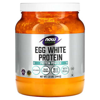 Now Foods, Sports, 계란 흰자 단백질, 프로틴 파우더, 544g(1.2lb)