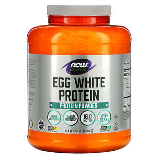 NOW Foods, Sports، مسحوق بروتين بياض البيض، دون نكهة، 5 أرطال (2.268 جم)