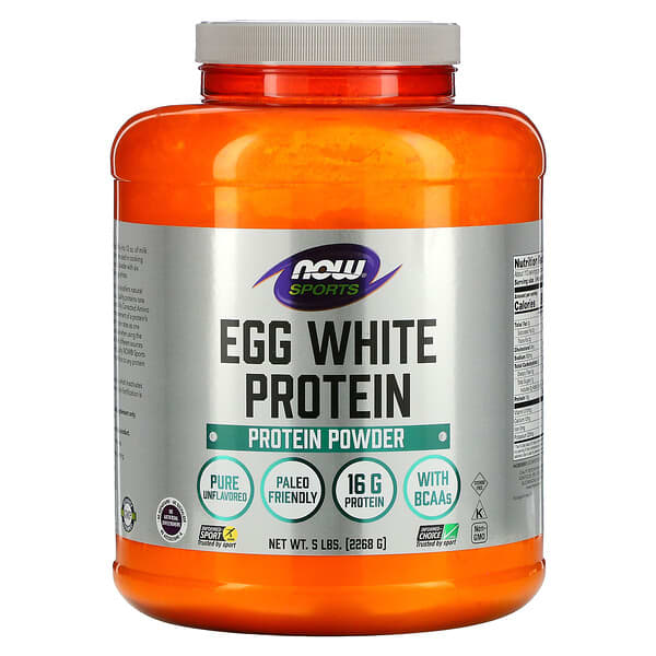 NOW Foods, NOW Foods, Sports, Egg White Protein Powder, Unflavored, 5 lbs (2,268 g)