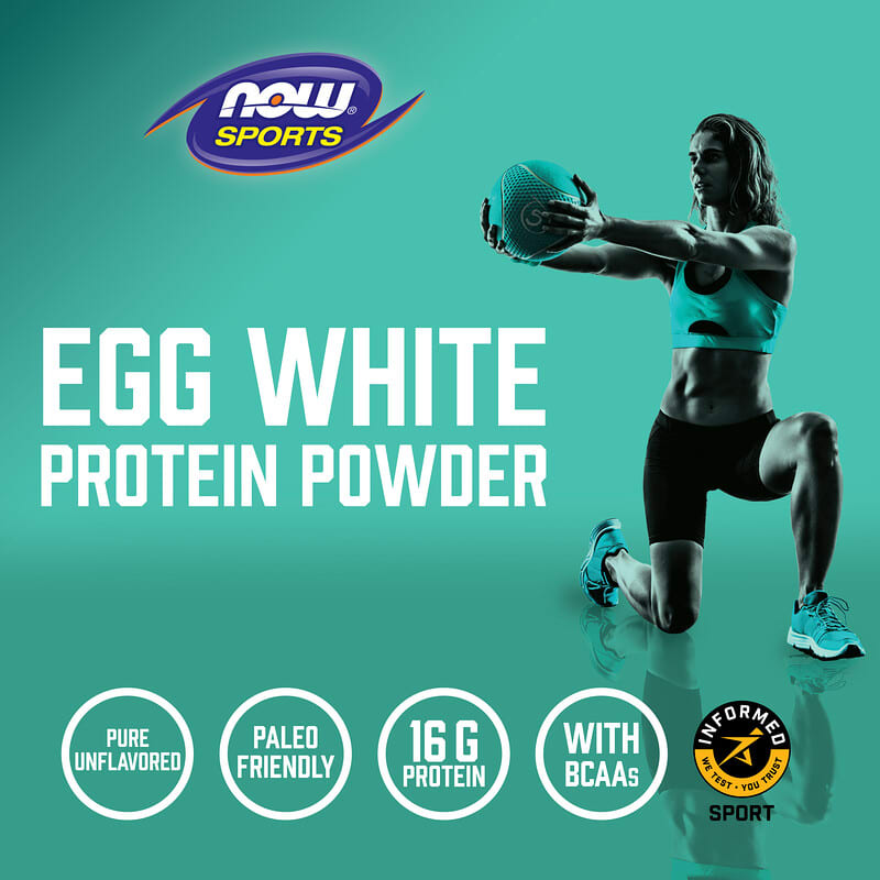 NOW Foods, Sports, Egg White Protein Powder, Unflavored, 5 lbs (2,268 g)