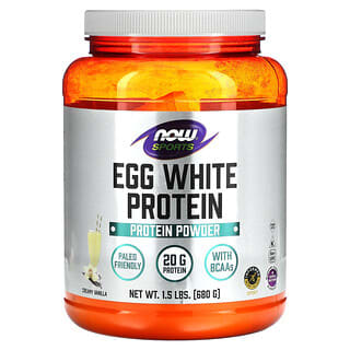 NOW Foods, Sports, Egg White Protein, Creamy Vanilla, 1.5 lbs (680 g)