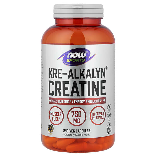 NOW Foods, Sports，Kre-Alkalyn Creatine，750 毫克，240 粒素食膠囊