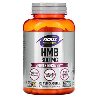 NOW Foods, HMB, Récupération sportive, 500 mg, 120 capsules végétariennes