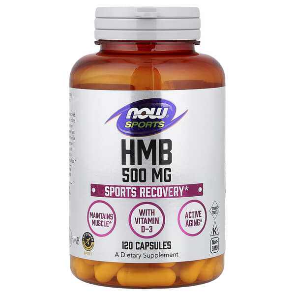 Sports, HMB With Vitamin D-3, 120 Capsules (500 mg per Capsule)