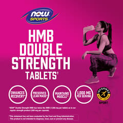 NOW Foods, Sports, HMB, Double Strength, 1,000 mg, 90 Tablets