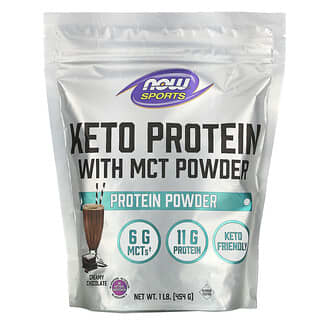 NOW Foods, Sports, Keto Protein with MCT Powder, Creamy Chocolate, 1 lb (454 g)