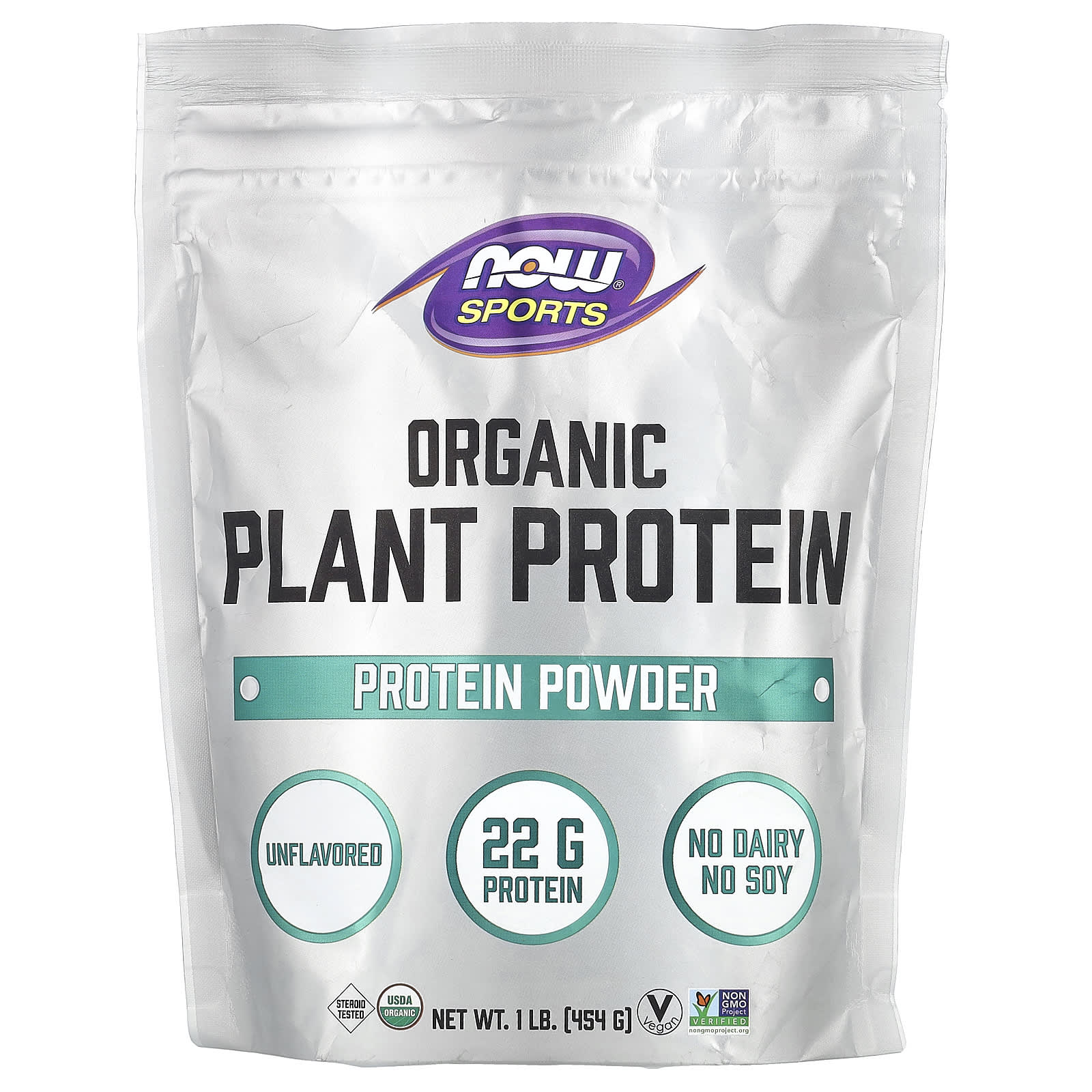 Sports, Organic Plant Protein Powder, Bio-Pflanzenproteinpulver,  geschmacksneutral, 454 g (1 lb.)