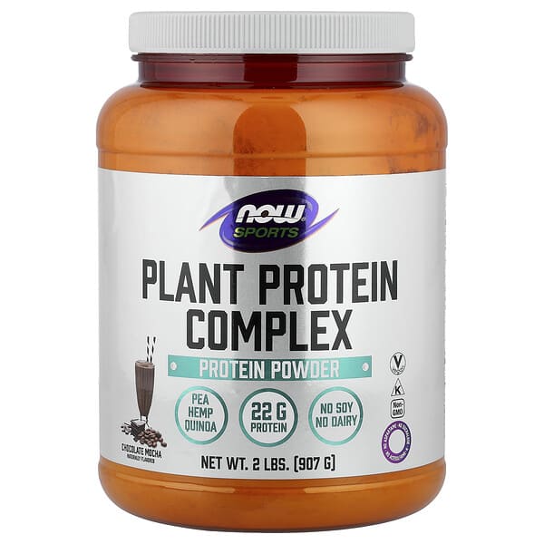 NOW Foods Plant Protein Complex, Chocolate Mocha, 2 lbs (907 g)