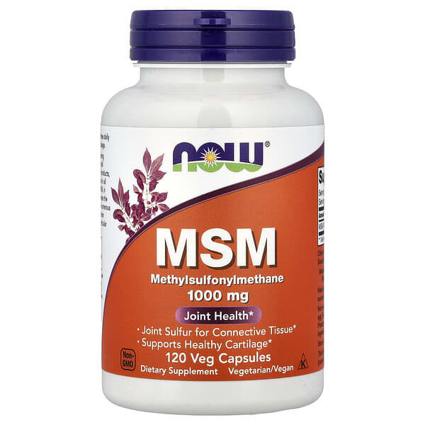 MSM, Methylsulfonylmethane, 120 Veg Capsules (1,000 mg per Capsule)