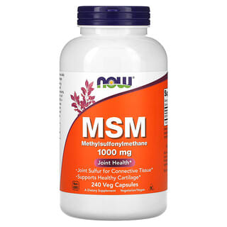 NOW Foods, MSM, Methylsulfonylmethan, 1.000 mg, 240 pflanzliche Kapseln