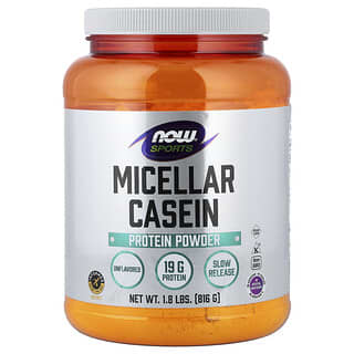 NOW Foods, Sports, mizellares Casein (Instant), geschmacksneutral, 816 g (1,8 lbs.)