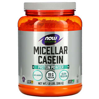 NOW Foods, Sports, Micellar Casein Protein Powder, Unflavored, 1.8 lbs (816 g)
