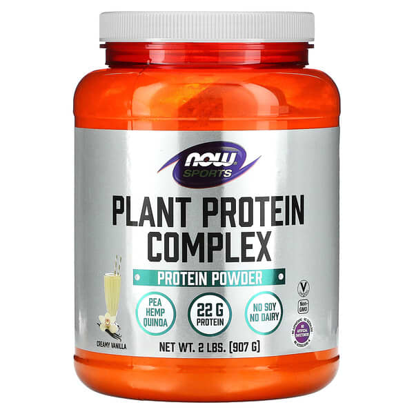 NOW Foods Sports, Plant Protein Complex, Creamy Vanilla, 2 lbs (907 g)