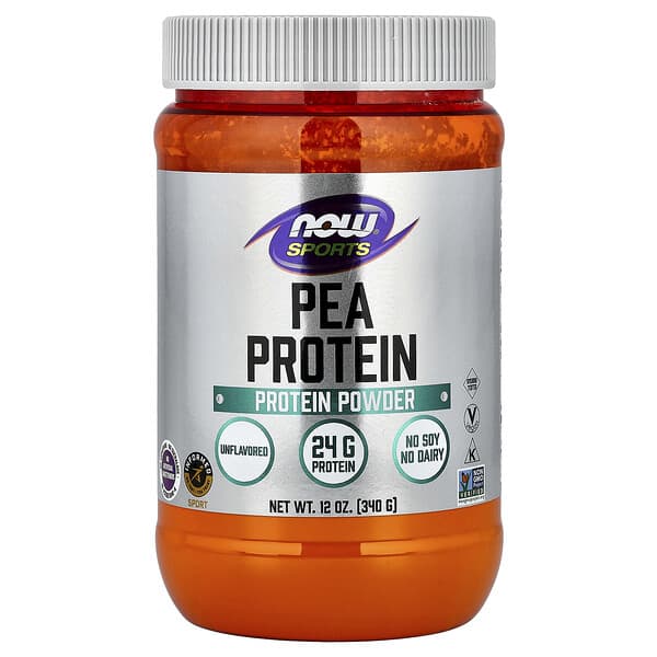 Sports, Pea Protein, Unflavored, 12 oz (340 g)