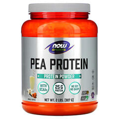 NOW Foods, Sports, гороховый протеин, ванильный ирис, 907 г (2 фунта)