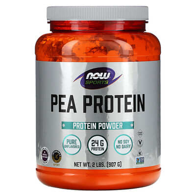 Now Foods, Sports, Pea Protein, Pure Unflavored, 2 lbs (907 g)