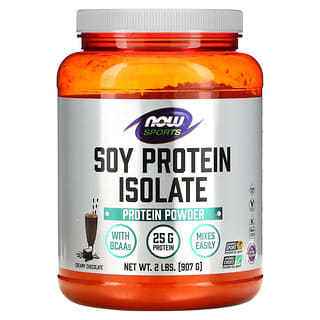 NOW Foods, Sports, Aislado de proteína de soya, Chocolate cremoso, 907 g (2 lb)