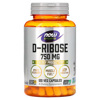 NOW Foods, Sports, D-Ribose, 750 mg, 120 gélules végétales