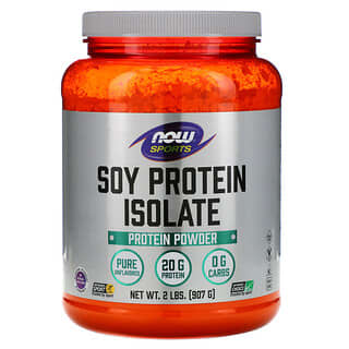 NOW Foods, Sports, isolat de protéines de soja, naturel non aromatisé, 2 lb (907 g)