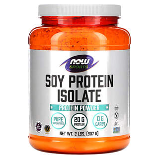 NOW Foods, Sports, Isolado de Proteína de Soja, Natural e Sem Sabor, 907 g (2 lbs)