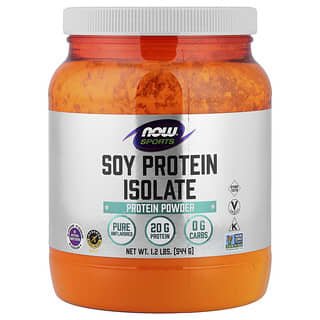 NOW Foods, Olahraga, Isolat Protein Kedelai, Murni Tanpa Rasa, 544 g (1,2 pon)