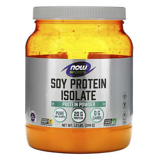 NOW Foods, Esportes, Isolado de Proteína de Soja, Sem Sabor, 544 g (1,2 lbs)