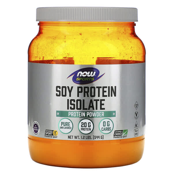 NOW Foods, スポーツ、ソイプロテインアイソレート、無香料、544g（1.2ポンド）