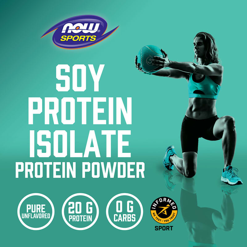 NOW Foods, Sports, Soy Protein Isolate, Pure Unflavored, 1.2 lbs (544 g)