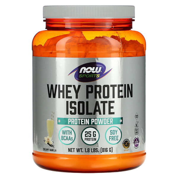 NOW Foods, Sport, Molke Protein Isolat, Pulver, Natürliche Vanille, 1.8 lbs (816 g)