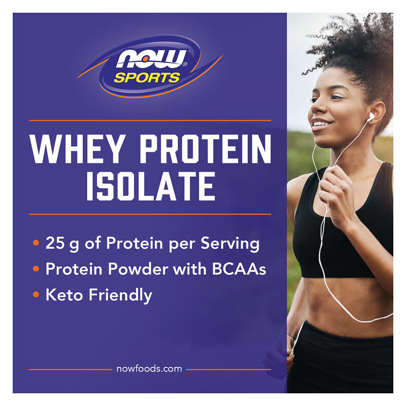 NOW Foods, Sport, Molke Protein Isolat, Pulver, Natürliche Vanille, 1.8 lbs (816 g)
