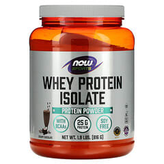 NOW Foods, Sports, изолят сывороточного протеина, сливочный шоколад, 816 г (1,8 фунта)