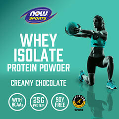 NOW Foods, Sports, изолят сывороточного протеина, со вкусом кремового шоколада, 2268 г (5 фунта)