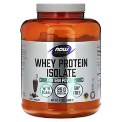 NOW Foods, Sports, Isolat de protéines de lactosérum, Chocolat crémeux, 2268 g