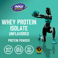 NOW Foods, Sports, Whey Protein Isolate, Unflavored, 1.2 lbs (544 g)