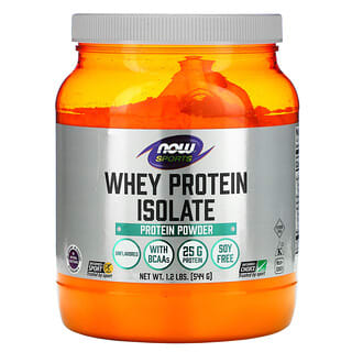 NOW Foods, Sports, изолят сывороточного протеина, без добавок, 544 г (1,2 фунта)