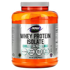 NOW Foods, Sports, изолят сывороточного протеина, без добавок, 2268 г (5 фунтов)