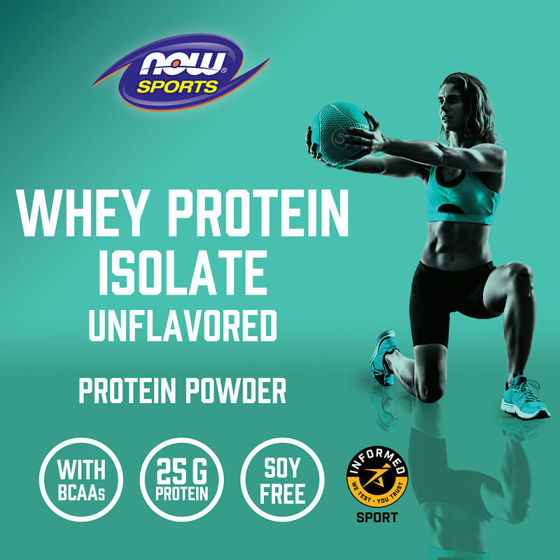 NOW Foods, Sports, Whey Protein Isolate, Unflavored, 5 lbs (2,268 g)