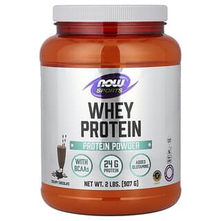 NOW Foods, Proteína de suero de leche, Chocolate cremoso`` 907 g (2 lb)